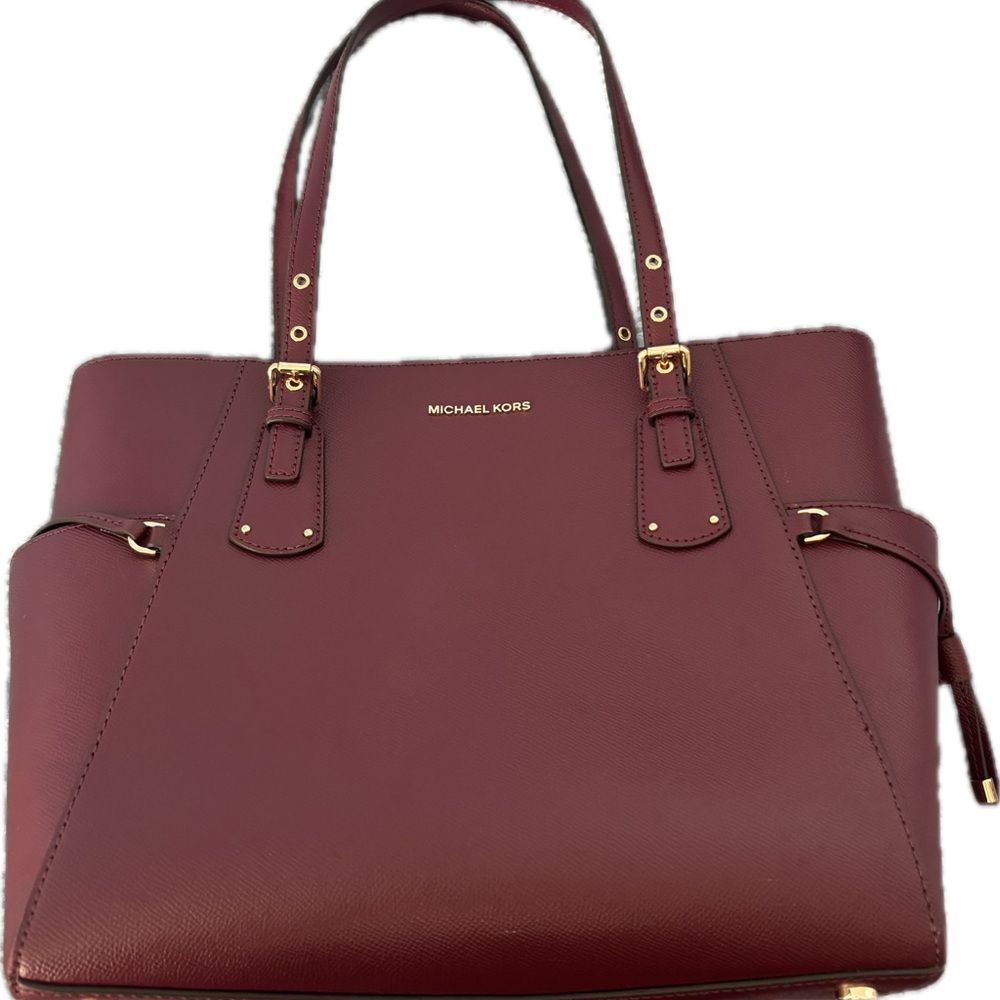 Michael Kors Burgundy Tote Bag